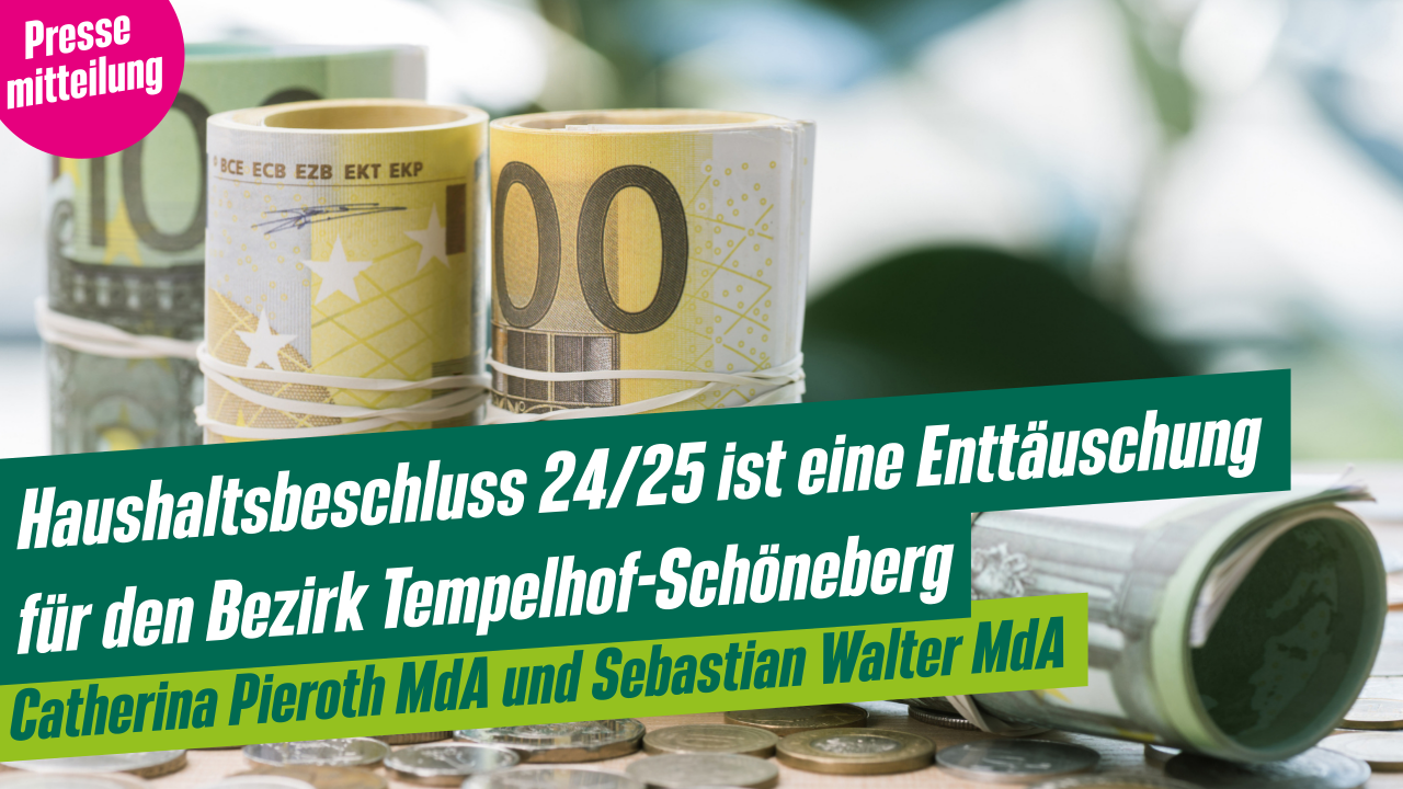 Pressemitteilung zum Haushaltsbeschluss Tempelhof-Schöneberg 24/25